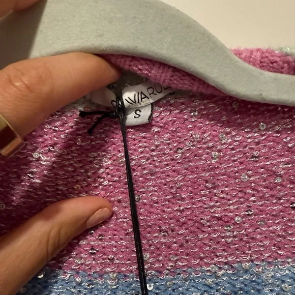 Olivia Rubin Mika Pastel Stripe Cardigan - Picture 3 of 5